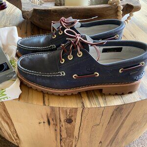 Aime Leon Dore x Timberland 3-Eye Lug Boat Shoes NAVY SZ 10.5